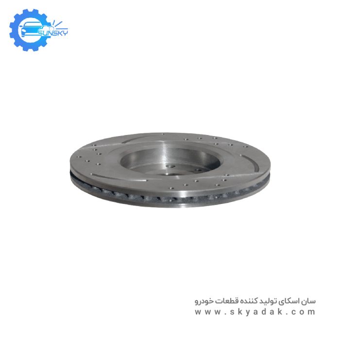 ديسک جلو pro plus پژو 206 تيپ 5(سوراخ شده) SunSky - Image 3